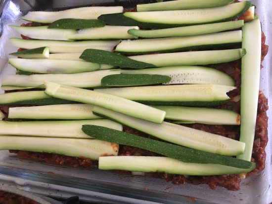 zucchini lasagna last layer of zucchini