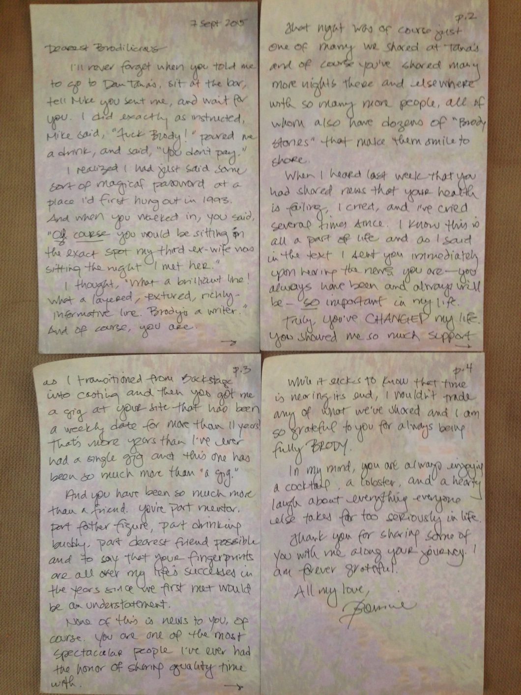 last letter to brody