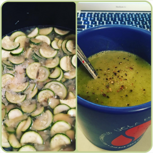 R1D1M3 spicy ginger zucchini soup