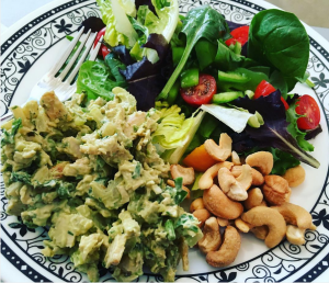 R1D7M2 improvised avocado chicken salad