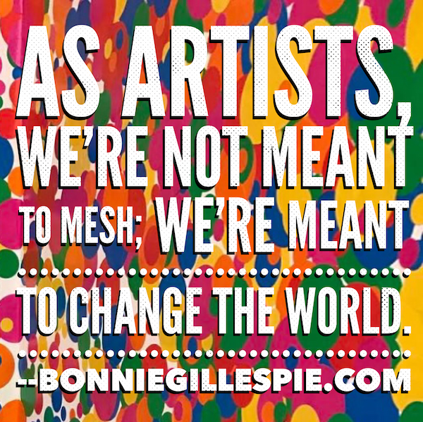 artists arent meant to mesh bonnie gillespie