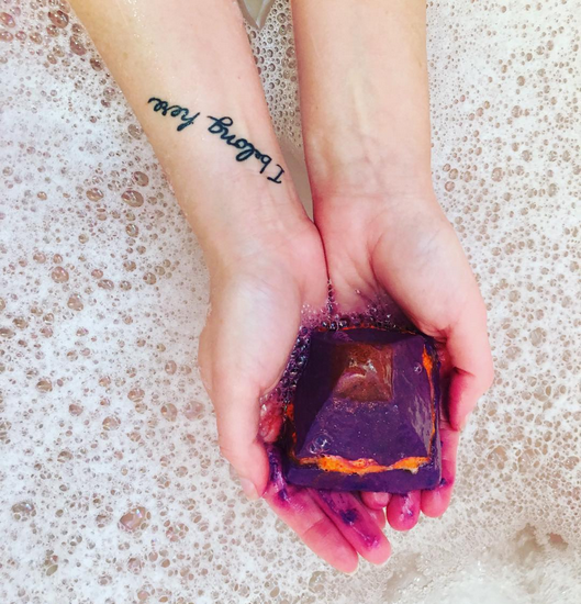 Bonnie Gillespie I Belong Here Tattoo Hands Lush Bubble Bath