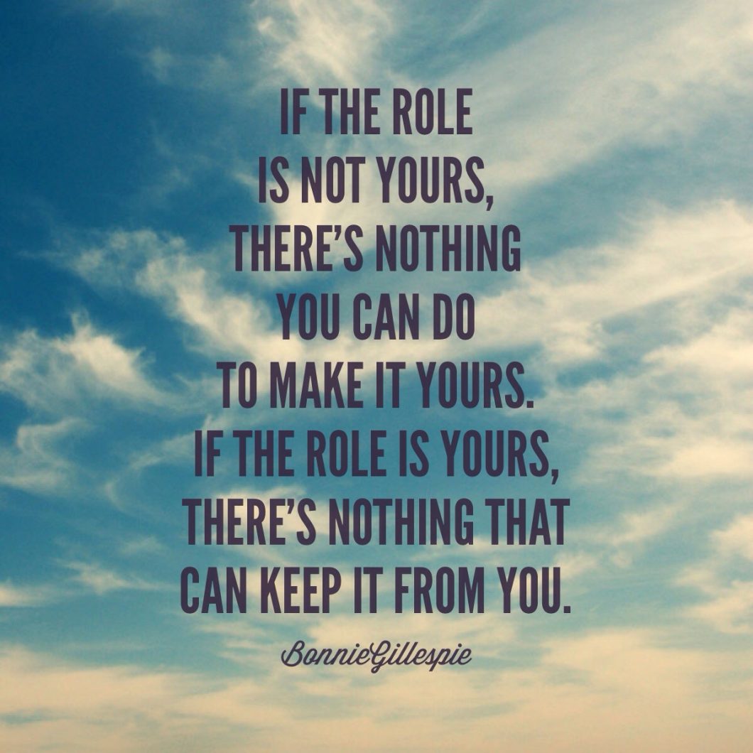 if the role is yours bonnie gillespie