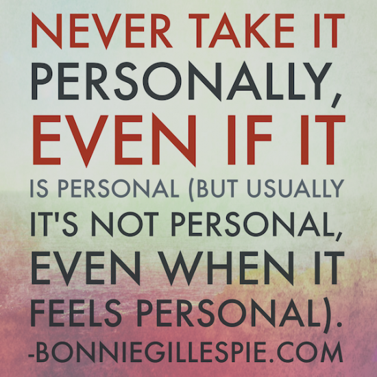 never take it personally bonnie gillespie