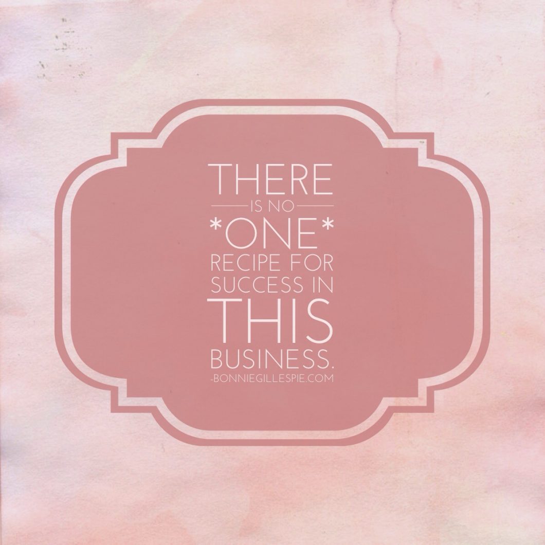 no one recipe for success in biz bonnie gillespie