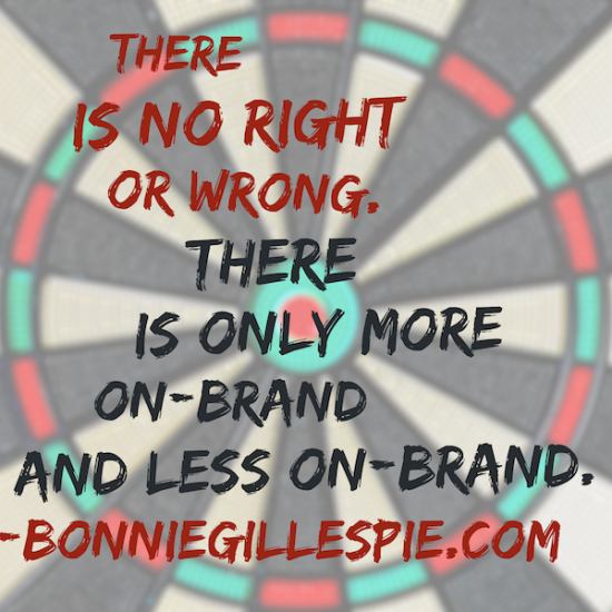no right or wrong brand bonnie gillespie