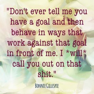 rowena meddeman call you out on goals bonnie gillespie