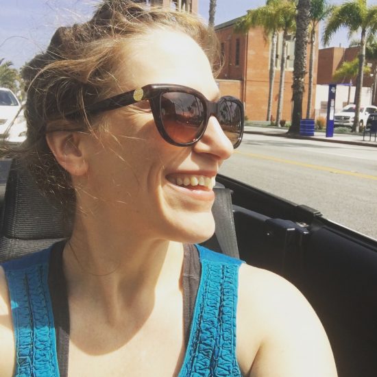Bonnie Gillespie Driving Home from Pole in the Mazda Miata