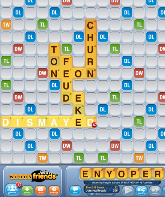 words with friends all time high bonnie gillespie