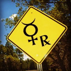 mercury retrograde street sign