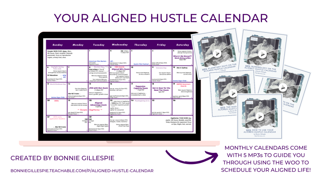 Bonnie Gillespie's Aligned Hustle Calendar