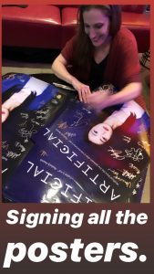 Bonnie Gillespie Autographing Emmy Posters