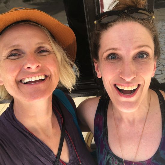 Bonnie Gillespie with Liz Gilbert in Fiji UGWA2020