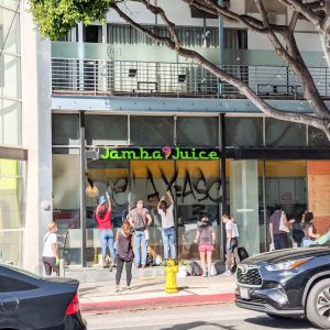 Vandalized -- Jamba Juice Santa Monica, June 1, 2020