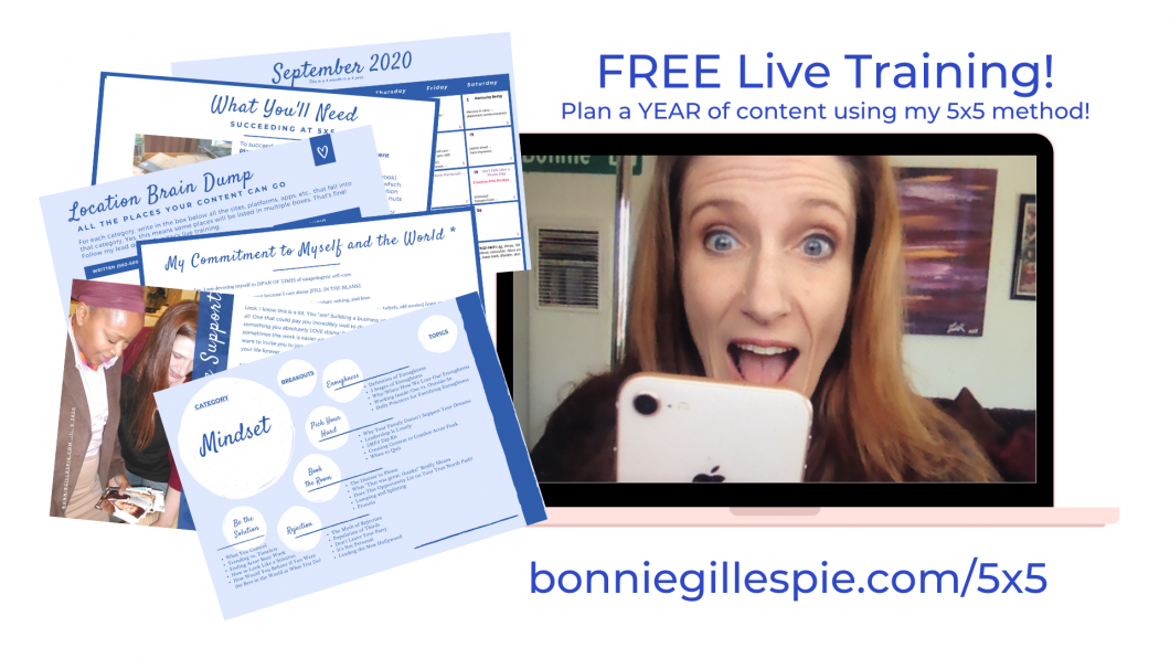 Bonnie Gillespie's 5x5 Content Planning Method