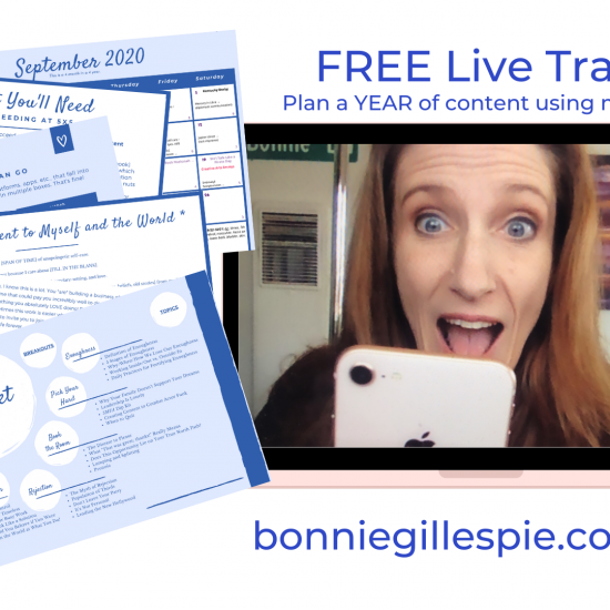 Bonnie Gillespie's 5x5 Content Planning Method