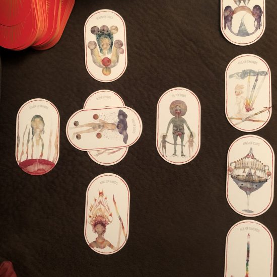 Luminous Void Tarot spread for Bonnie Gillespie's fourth assignment, Writing for the Tarot with Ariel Gore