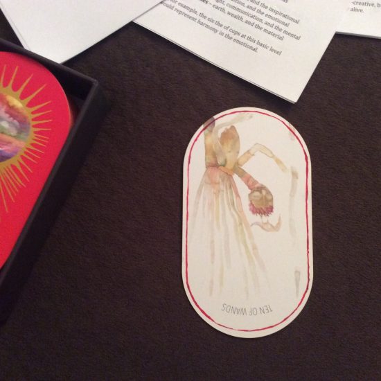 Luminous Void Tarot spread for Bonnie Gillespie's seventh assignment, Writing for the Tarot with Ariel Gore