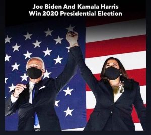 joe biden kamala harris masks flag