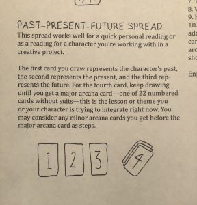 past present future instructions writing with the tarot