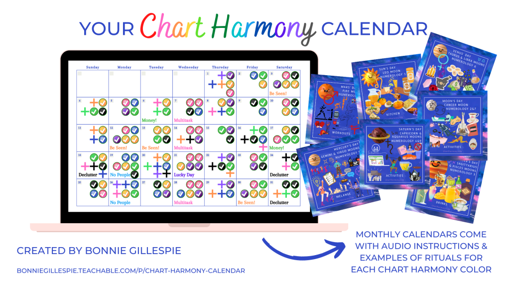 Chart Harmony Calendar + mini course from Bonnie Gillespie