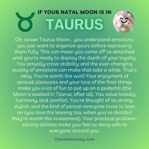 Natal Moon in Taurus - Chart Harmony