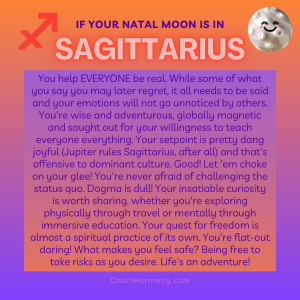 Natal Moon in Sagittarius