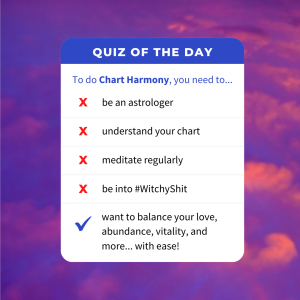 Chart Harmony Checklist