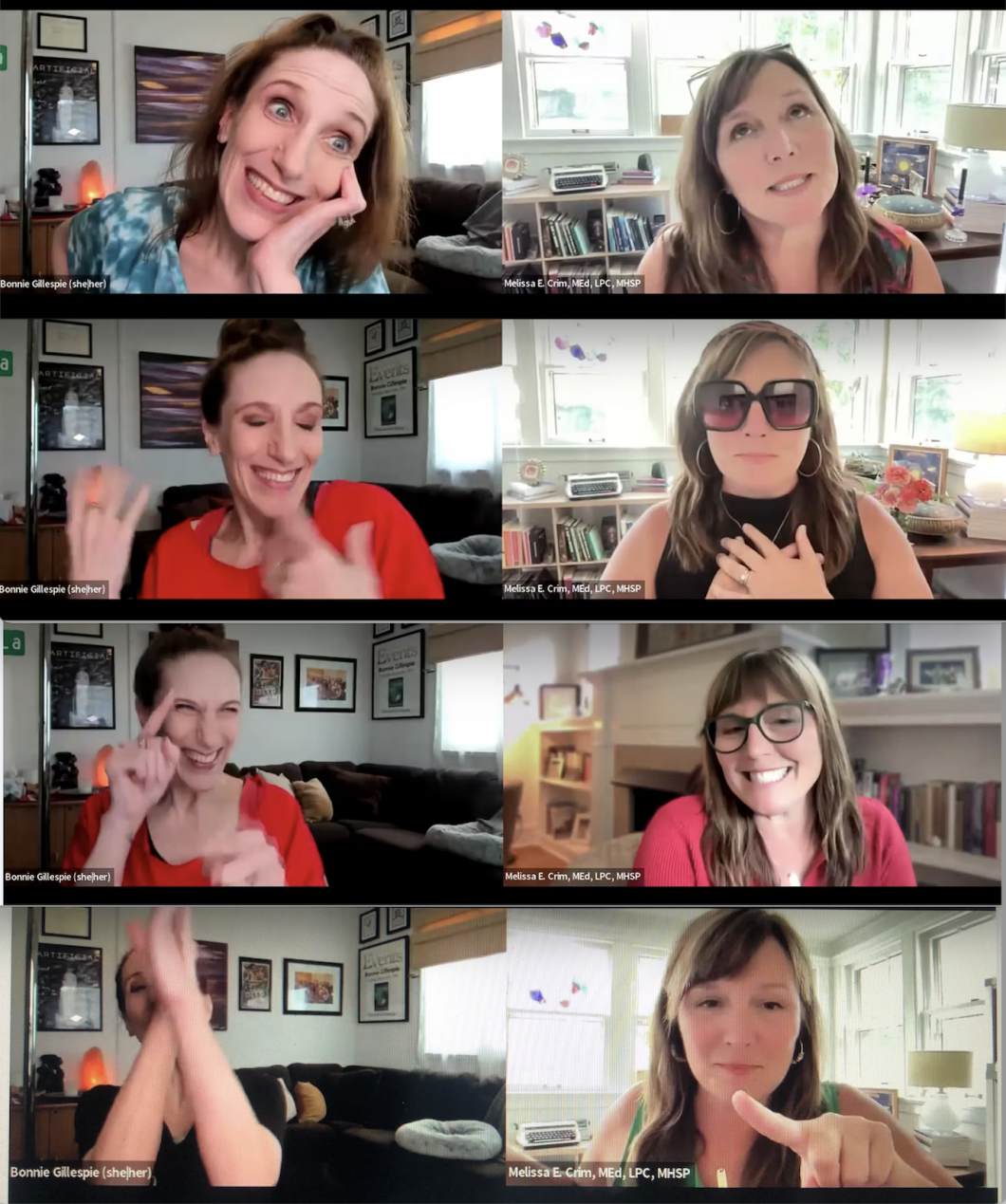 4 sets of thumbnails from MELISSA HAS QUESTIONS