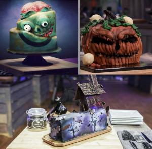 assorted cakes from Halloween Baking Championship