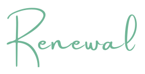 renewal - in lovely green cursive text